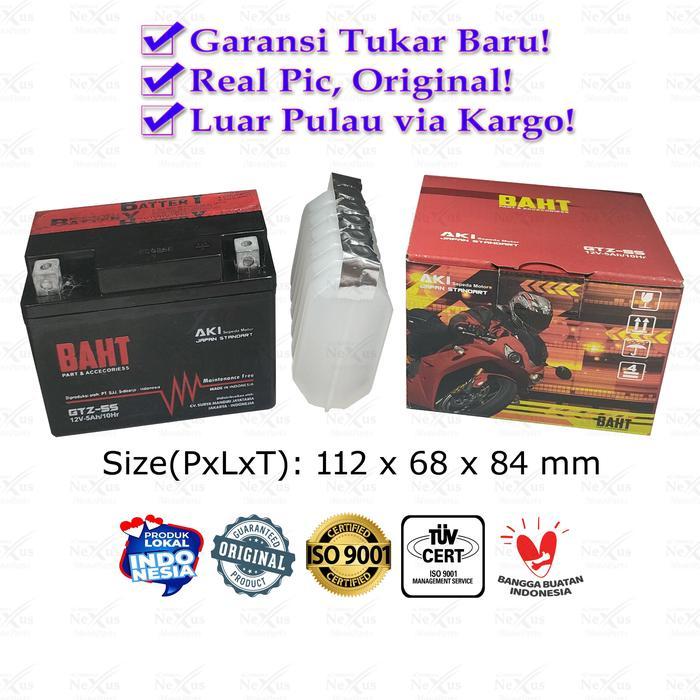 fujian mall | Aki Motor BAHT GTZ-5S GTZ5 YTZ5 / 12V 5A Karisma Supra Beat Vario Mio