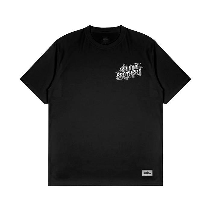 (COD) SHINING BROTHERS ARTIKEL 23 T-SHIRT REGULER BLACK UNISEX PRIA WANITA 2OS HEAVY COTTON Kaos Hit