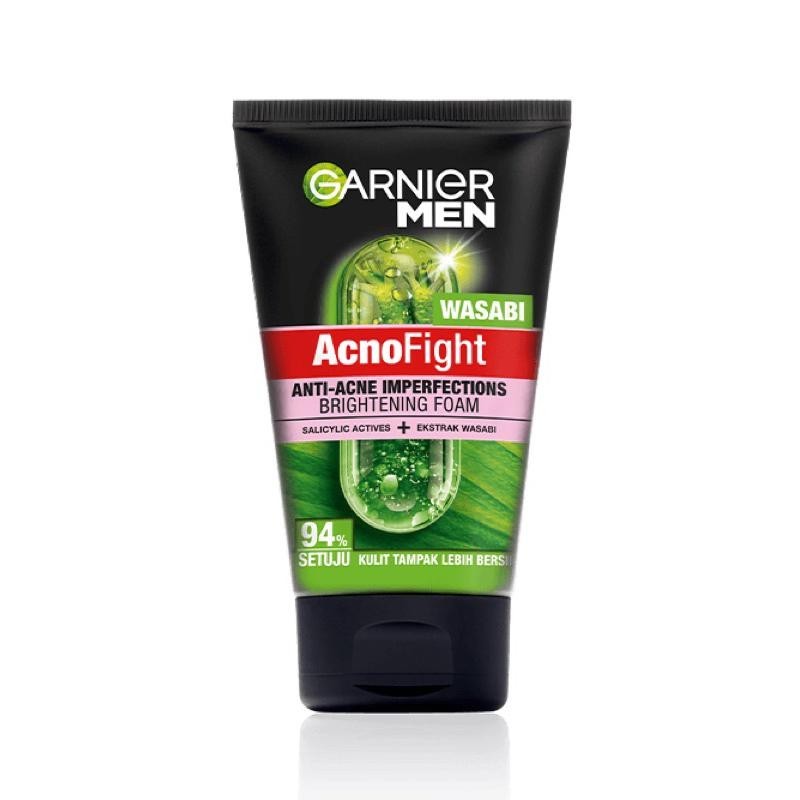 AB - Garnier Men  Acno Fight Wasabi Anti Bacteria Brightening Foam [50&100ml]/ Perawatan Wajah Clean
