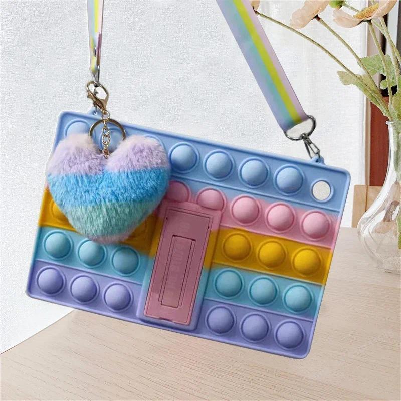 Case For Lenovo Tab M8 FHD TB-8705F/N 8.0 inch 2020 Soft Bubble Silicone Kids Stand Cover for Tab M8