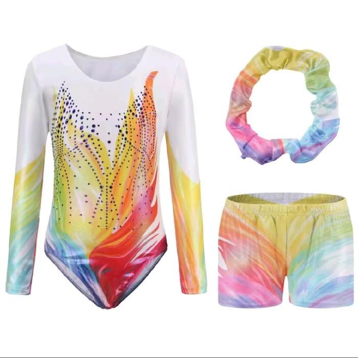 Gymnastic Leotard LT21 - Lengan Panjang Set, 11-12