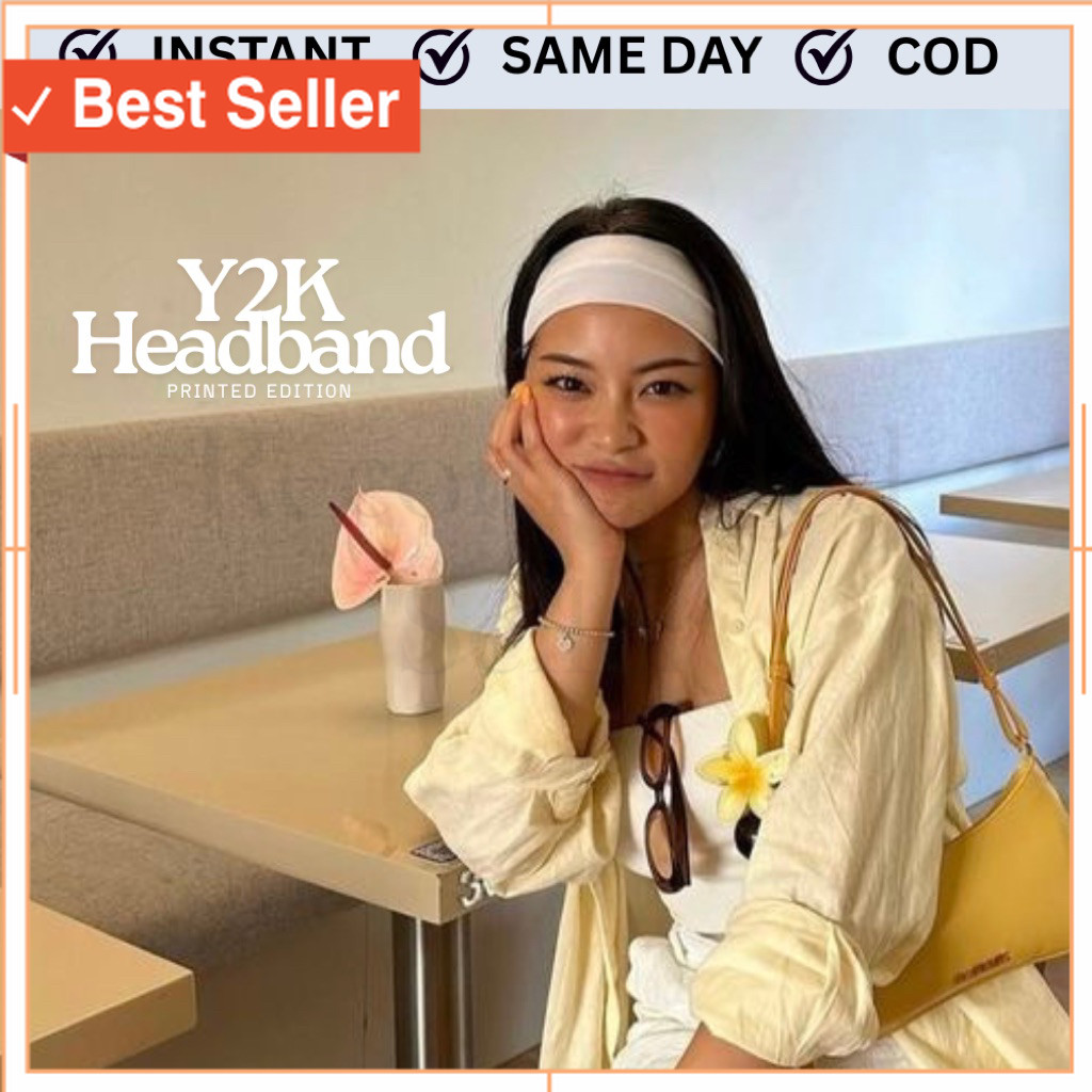 Bandana y2k headband bando bendo bondu kain olahraga ciput hijab wanita slayer karet sport pria y2k 