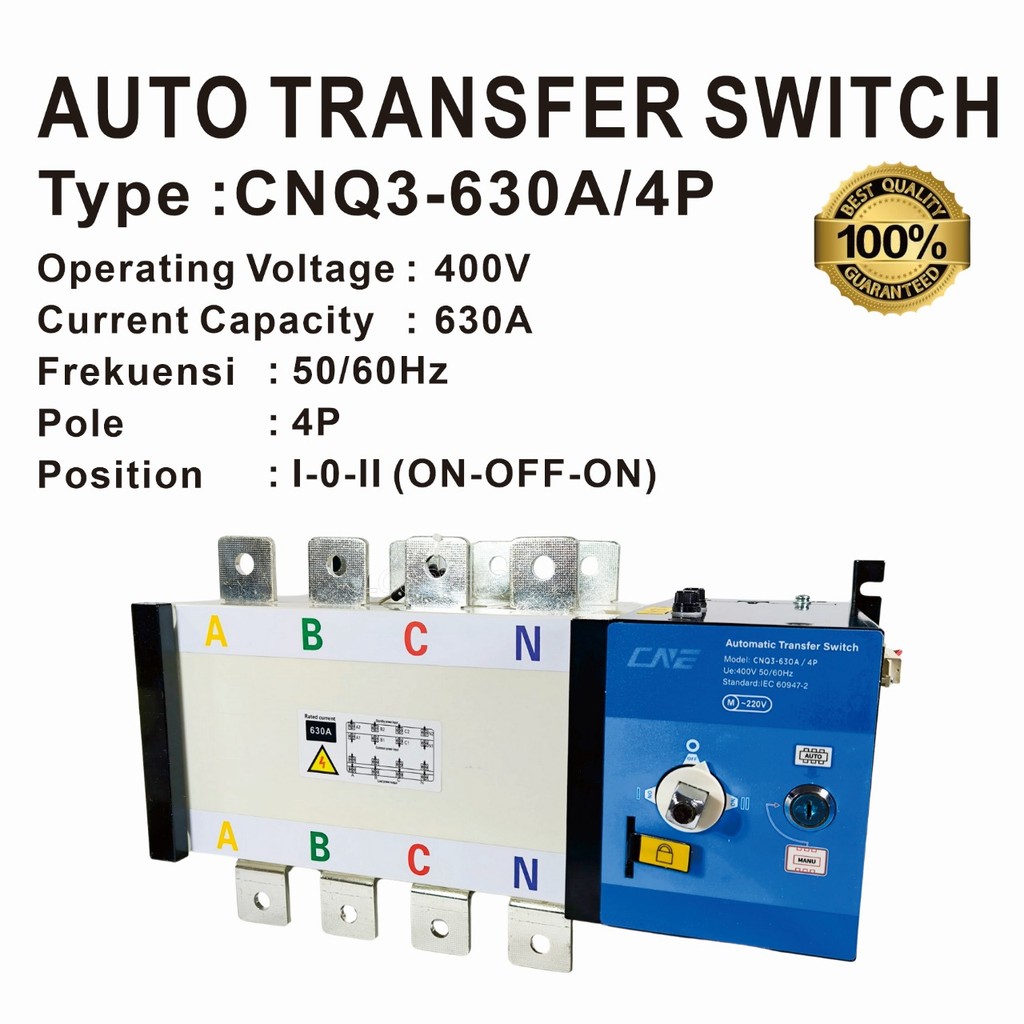 Auto Transfer Switch ATS 4P 630A/Motorized Ohm Saklar 630A