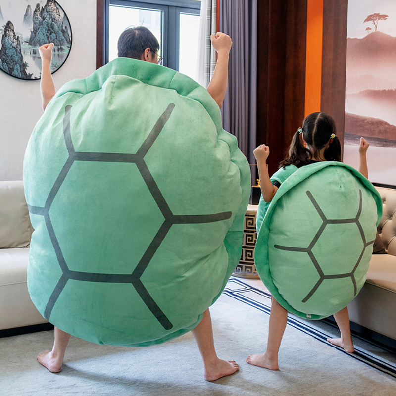 Wearable Turtle Shell Plush Pillows Stuffed Soft Tortoise Turtle Shell Stuffed Animal Costume Plush 