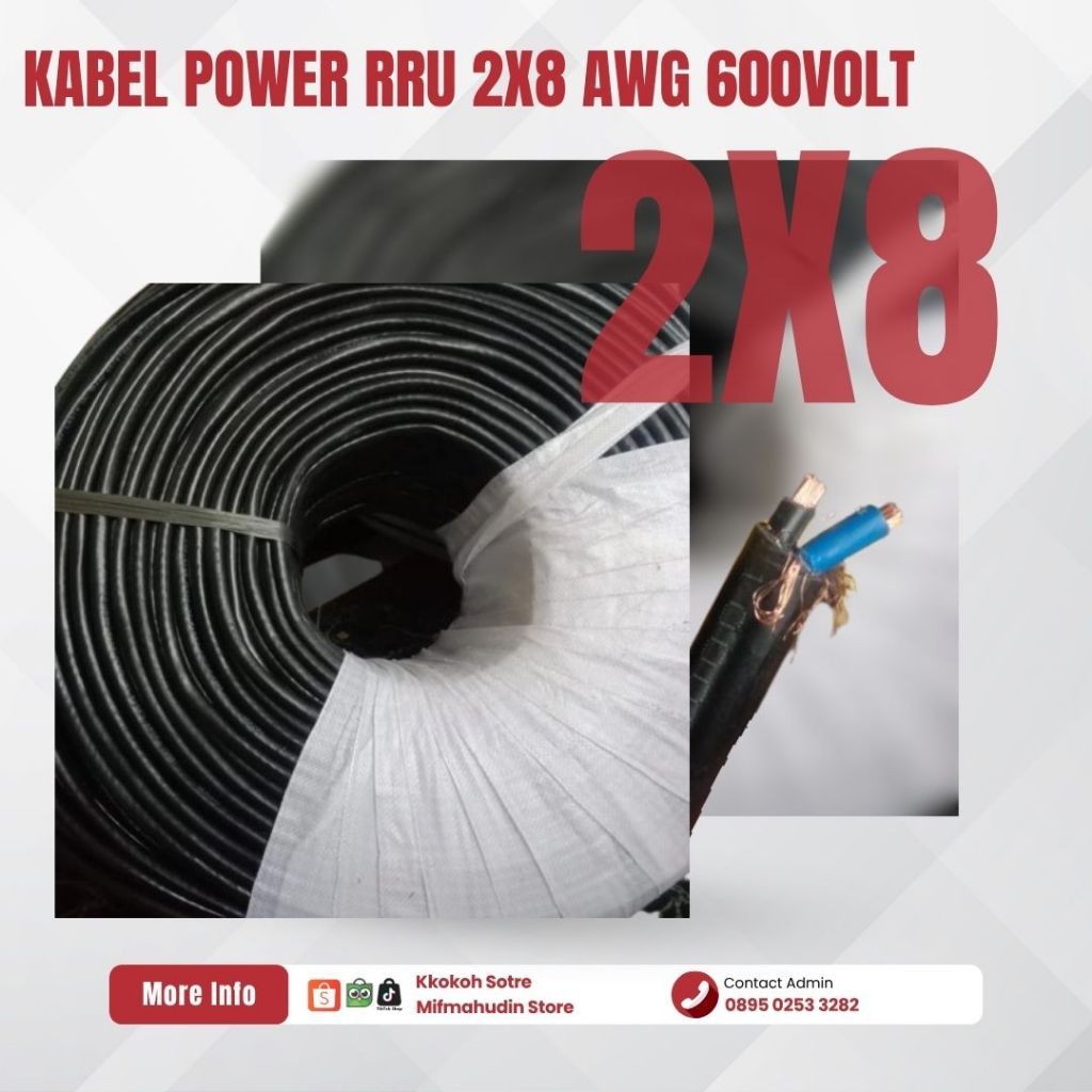 Kabel Power RRU 2X8 AWG 600Volt