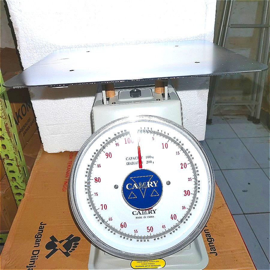 MERCY CAMRY Timbangan Duduk Analog Manual Jarum Plat Besi 50kg 60kg 100kg Timbangan Buah Laundry Dll