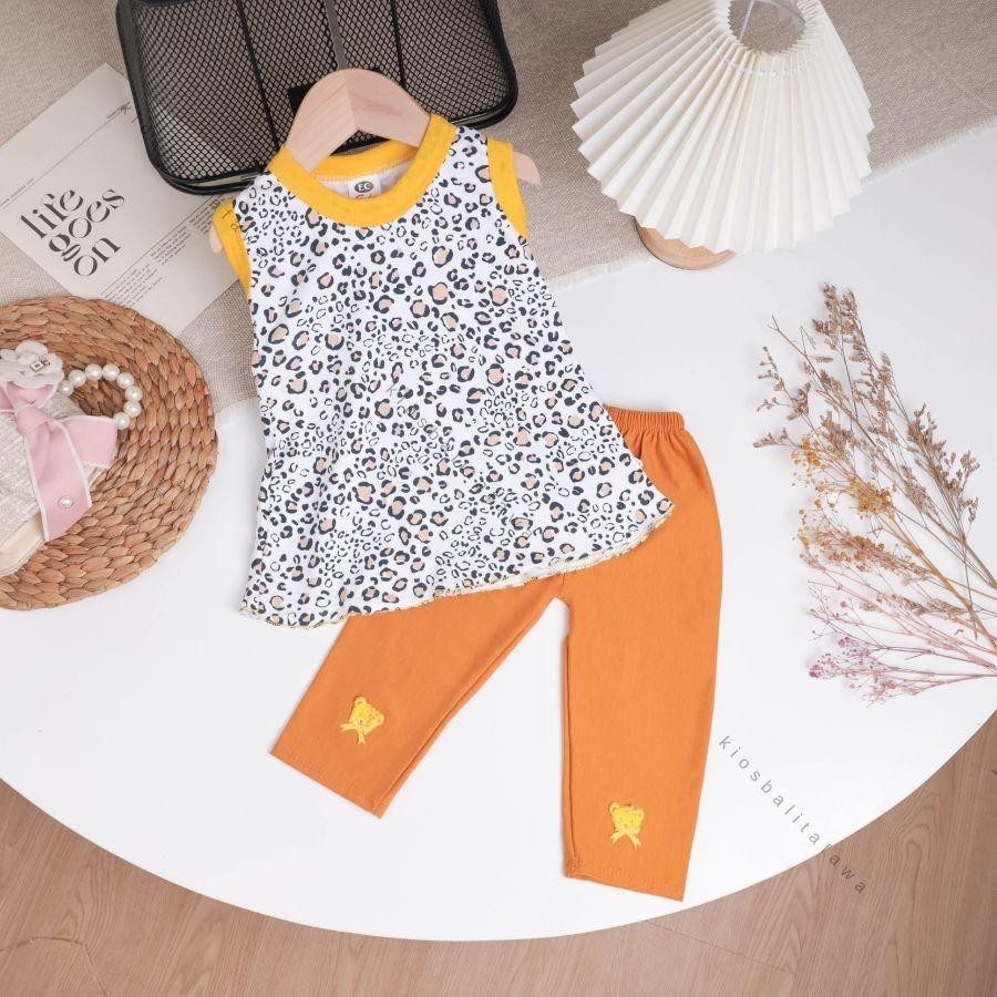 Setelan Flowly uk Bayi - 5 Tahun / Gaya Korea Setelan Anak Perempuan Baby Cewek Legging Import Polos