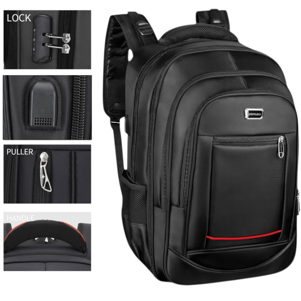 Tas Polo GIVES 17 IN Tas Ransel Kerja Tas sekolah Kunci Usb Port Polo Raincoat