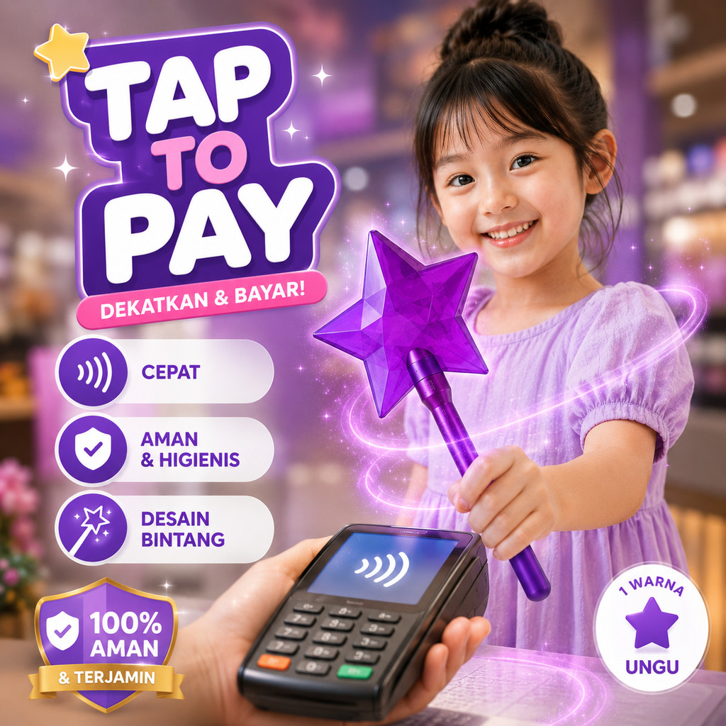 Tongkat Etoll Lucu Model Peri Hidden Card Kartu Debit Kredit Tap EDC Aksesori