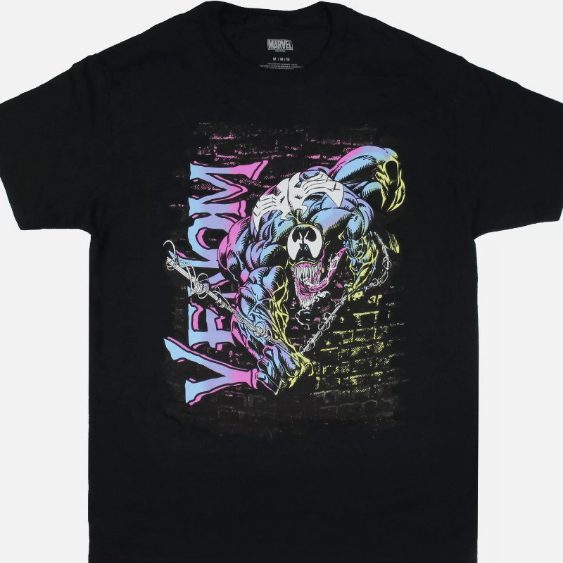 Kaos Pendek Marvel Motif Venom Brick Wall Graphic Komik Marvel