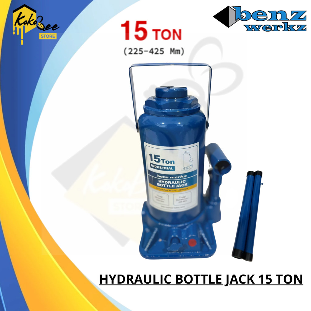 Benz Werkz Dongkrak Botol Ban Mobil Kapasitas 15 Ton - Universal Bottle Hydraulic Jack Dongkrak Mobi