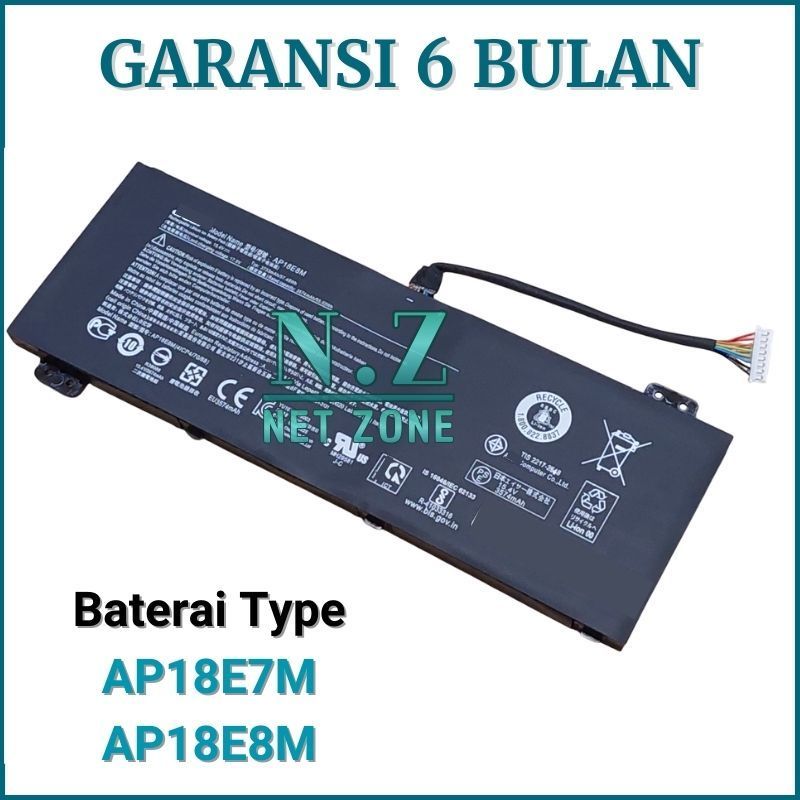 Baterai Batre Acer Nitro 5 AN515-43 AN515-46 AN515-46 AN515-44 AN515-53 -NZONE