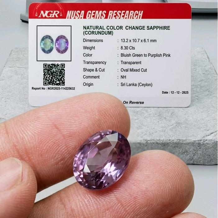 PERMATA COLOR CHANGE SAPPHIRE LOSSTONE BERSERTIFIKAT