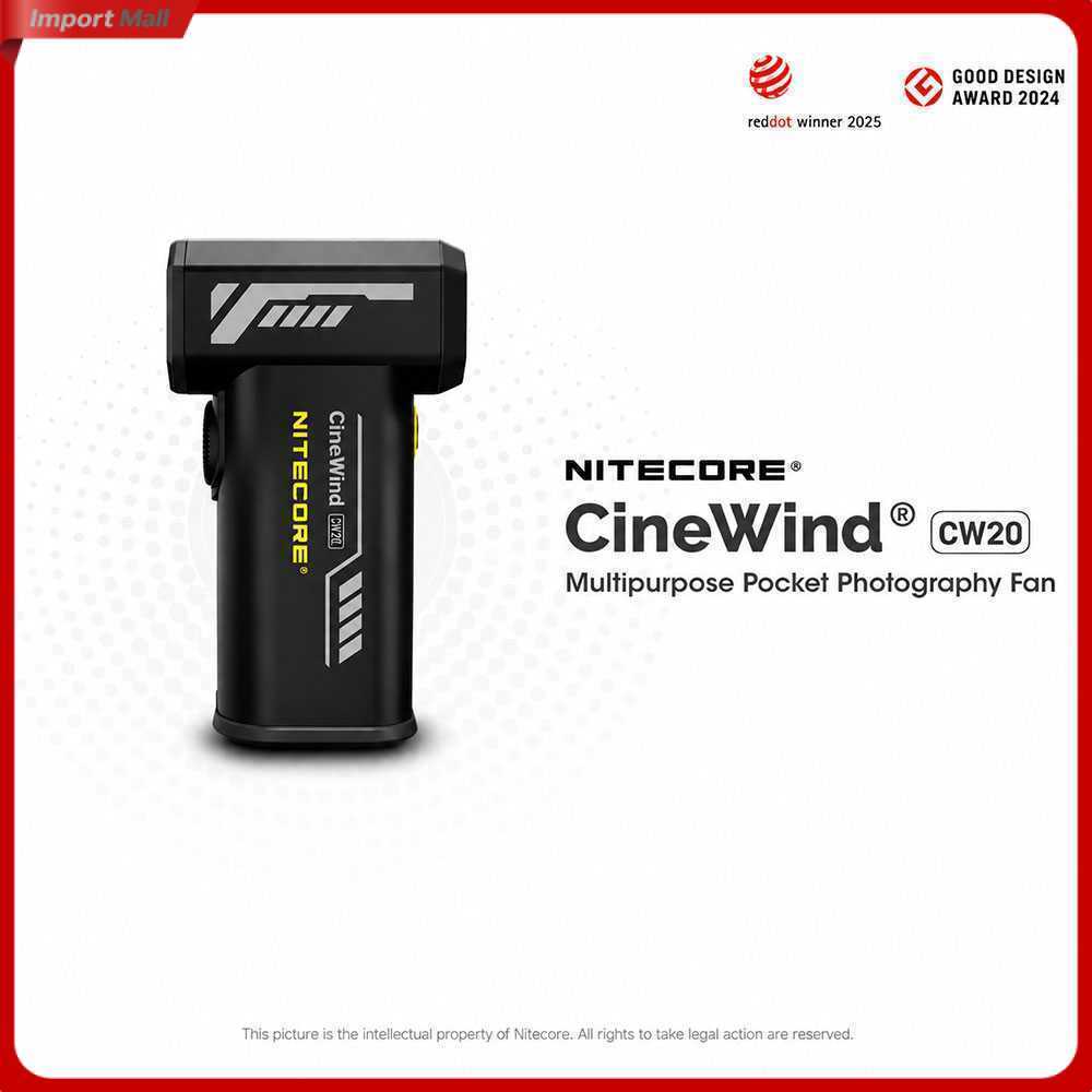 NITECORE Kipas Angin Portable CineWind Photography Fan 98000RPM 100W - CW20