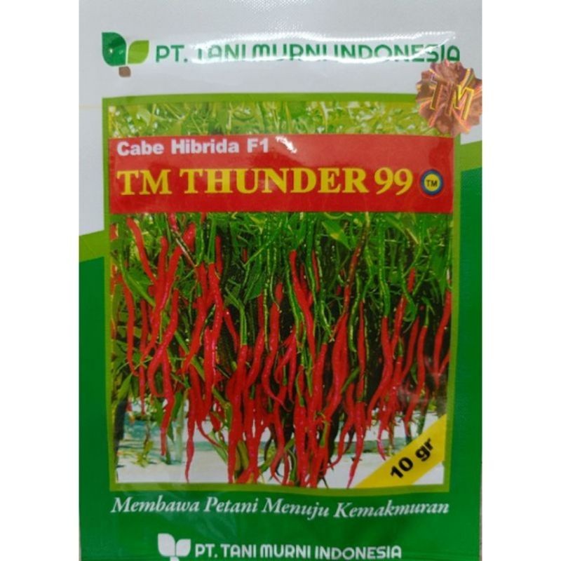 JANGANLIRIK Benih bibit cabe keriting TM THUNDER 99 F1 10 gram kemasan original