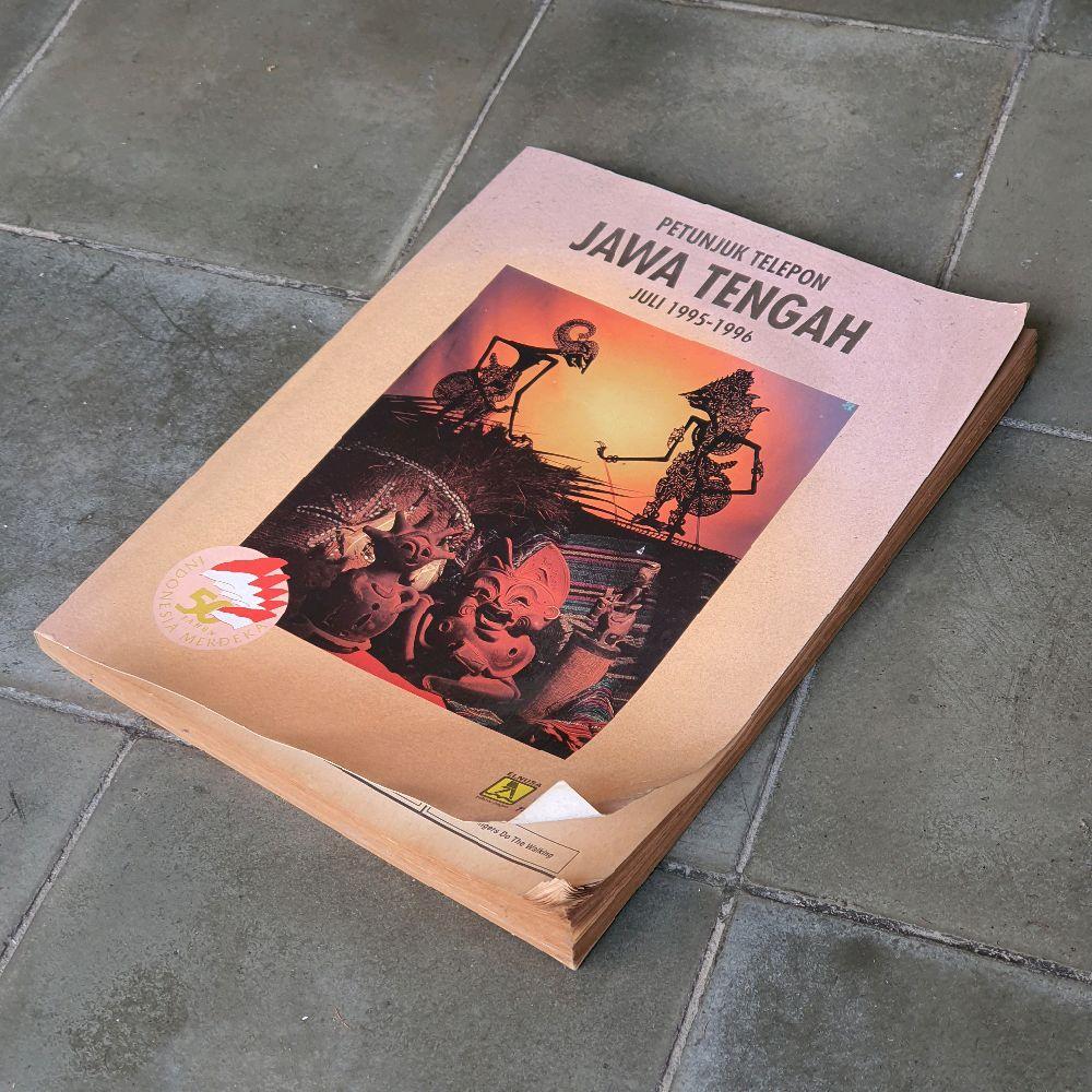 buku petunjuk telepon jawa tengah lawas jadul vintage bekas second preloved yellow pages telkom