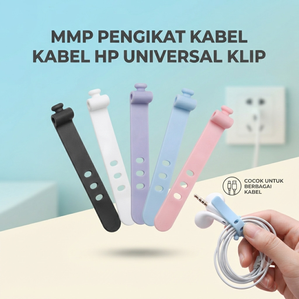MMP Pengikat Kabel Charger Penggulung Kabel HP Universal Klip