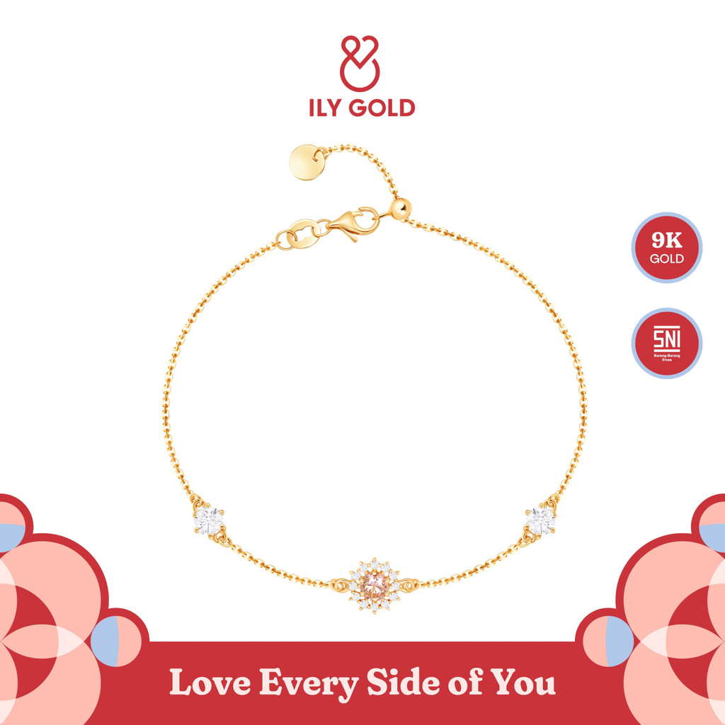 ILY GOLD - Gelang Emas Wanita Bromo Ethereal Sun 9K - BC230136