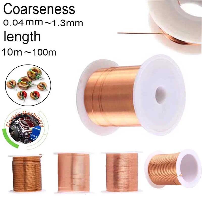 1pcs Thickness 0.04~1.3mm Copper Wire, Magnet Wire, Enameled Copper Winng Wire, Coil Copper Wiring, 
