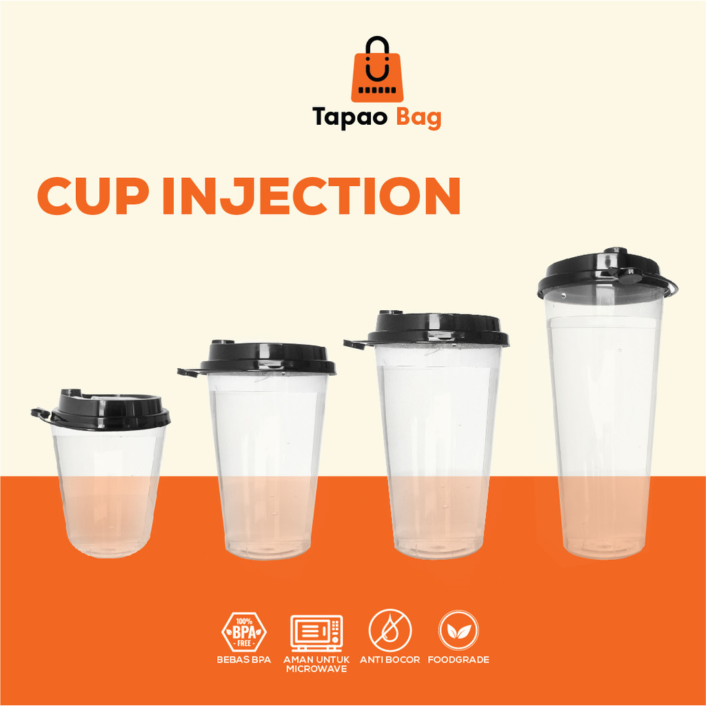 Thinwall Cup Injection PP | PP Cup Injection | Gelas Plastik Tebal | 380ml | 500ml | 700ml - Pack