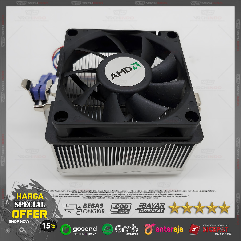 Heatsink Fan / Fan Processor / Kipas Prosesor AMD AM2/AM3/FM1/FM2/FM2+/AM4 / CPU Fan Cooler / Heatsi