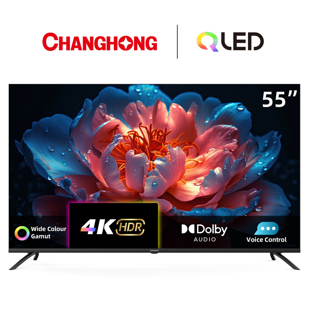 LED Tv Changhong 55 INCH qled 55QCN1  CHANGHONG U55QCN1 TV QLED 55 INCH GOOGLE TV SMART