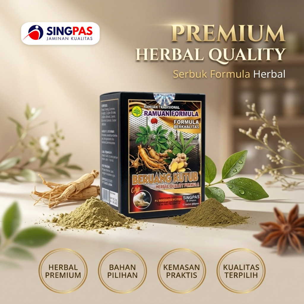 BERUANG KUTUB Jamu Herbal Serbuk Premium Isi 10 Sachet