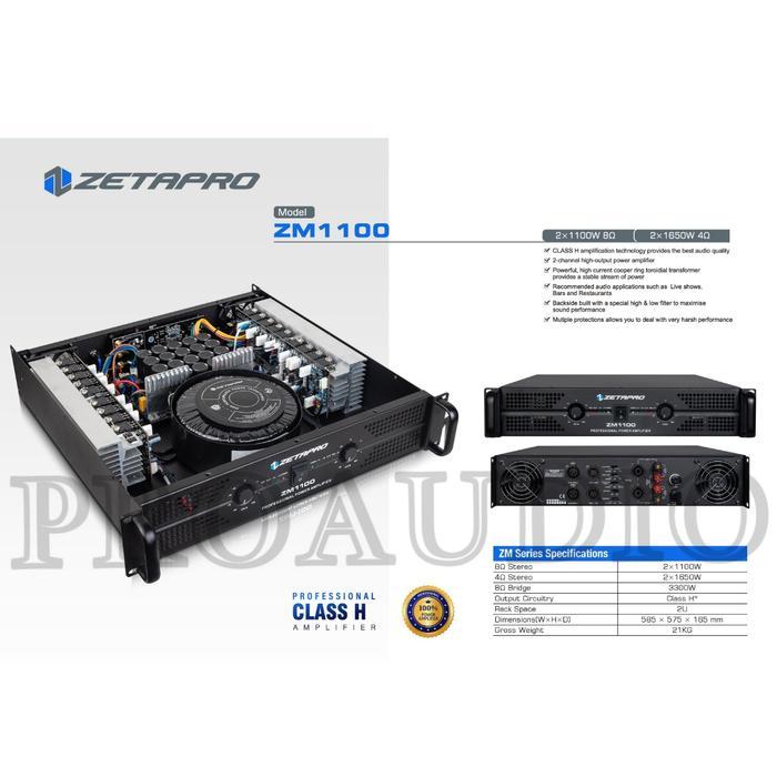 POWER AMPLIFIER ZETAPRO ZM1100 / POWER ZETAPRO AMPLI ZM 1100 / ZETAPRO CLASS H ORIGINAL