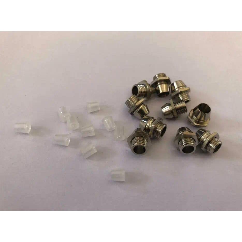 10pcs 3mm 5mm 8mm 10mm LED Emitting ode Metal Bezel Holder Round rome LED Lamp Base with 10pcs Plast