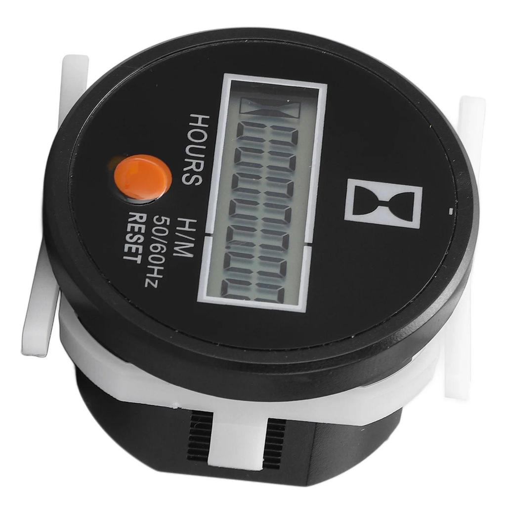 Digital Hour Meter High Precise Mechanical Hourmeter Wide Range Hour Gauge with Reset Button 24‑240V