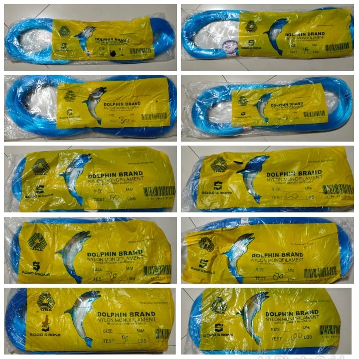 NILON DOLPHIN MONOFILAMENT WARNA BIRU/PUTIH MONOFILAMENT ORI PHILIPINA 100% | nilon Dolphin, monofil