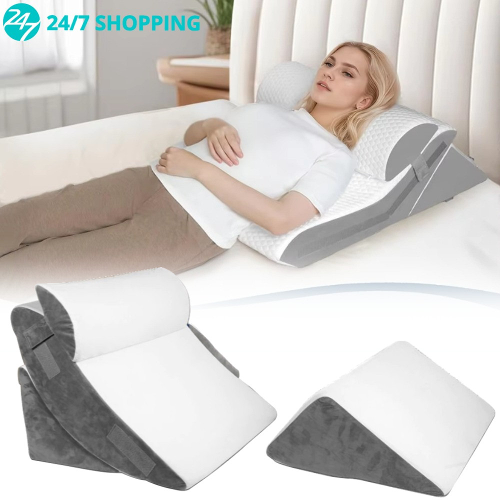 Set 4 Bantal Ortopedi 4 Pieces Orthopedic Wedge Memory Foam Pillow/Curved Pillow