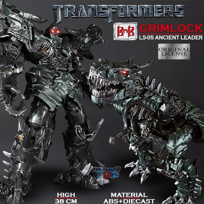 READY STOCK Action Figure Robot Transformers Dinobot Grimlock Dinosaurus T-REX With Optimus Prime - 