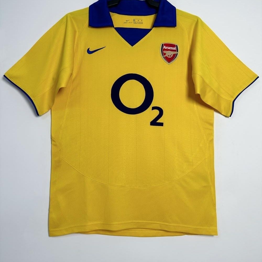 2003-04 Arsenal Away Retro Jersey Lengan Pendek