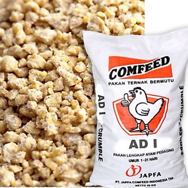 Pakan Ayam  AD1 JAPFA COMFEED AD1 Mempercepat pertembuhan, manambah berat badan.