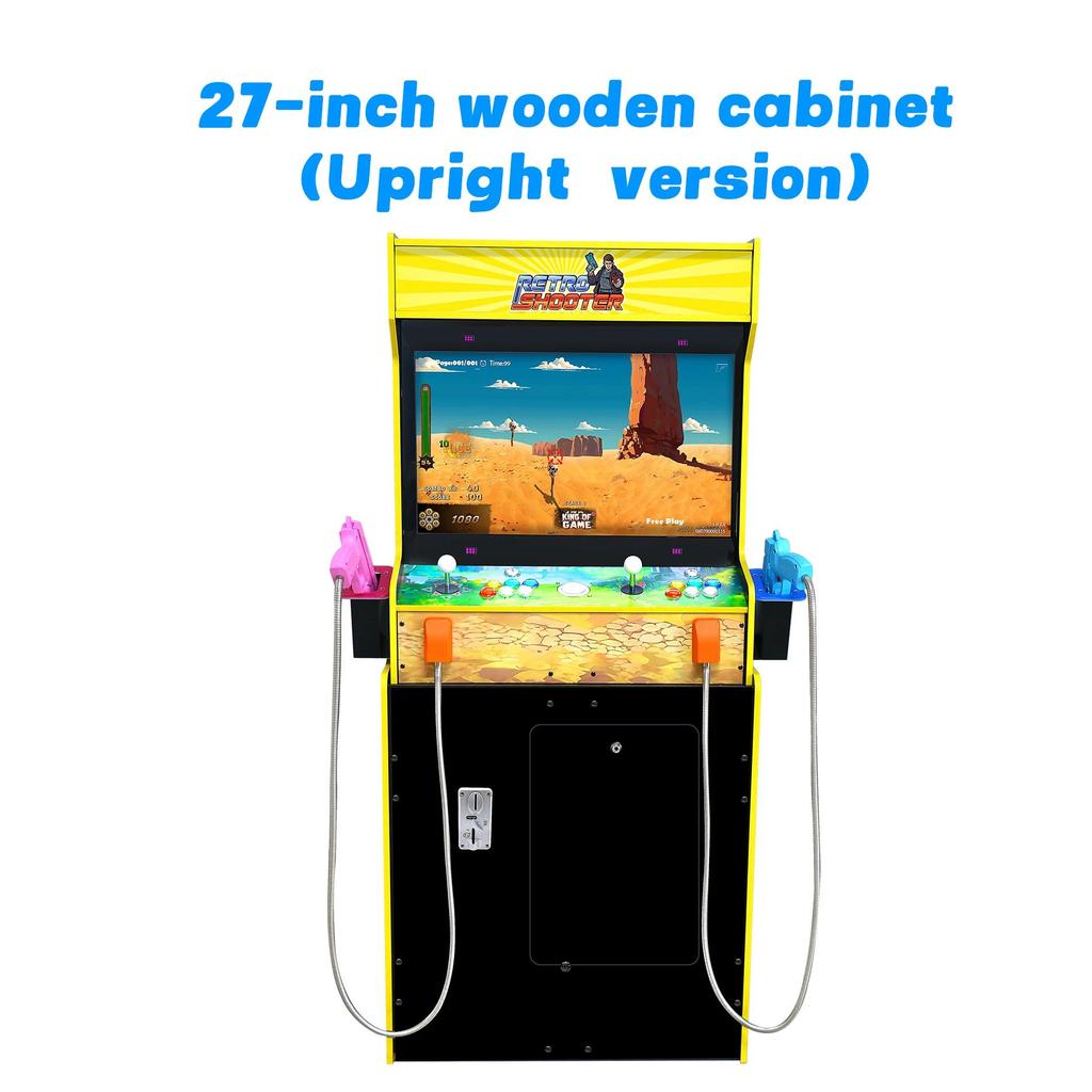 DIY FULL Kit 27" LCD wooden cabinet Arcade Machine Cabinet, USB Arcade Light  Controller for PC Clas