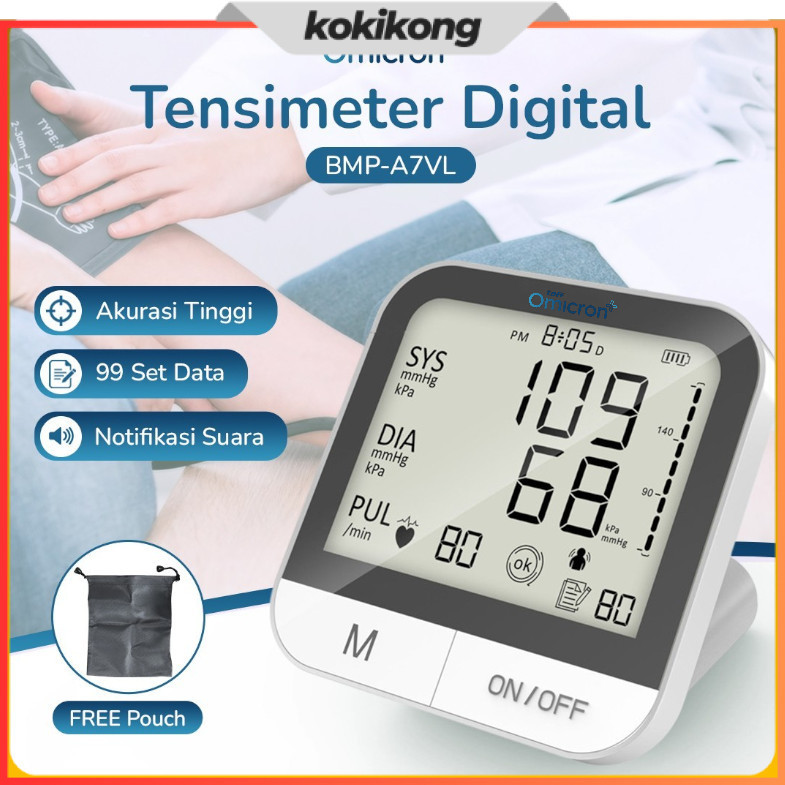 TaffOmicron Tensimeter Digital Pengukur Tekanan Darah English Voice - BMP-A7VL
