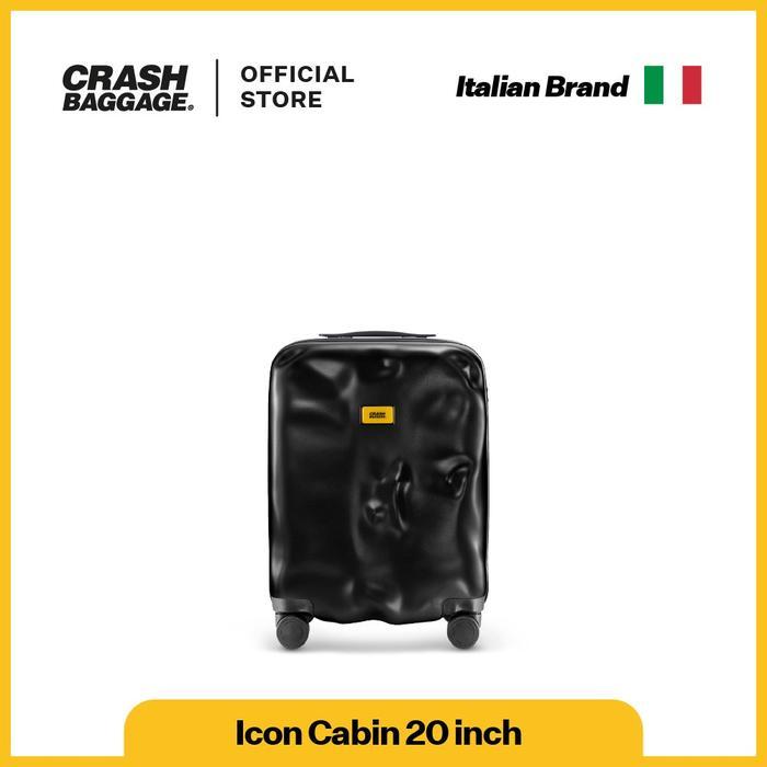 Crash Baggage Icon Koper 20 Inch Cabin (40L) Hardcase Spinner TSA Lock - Black