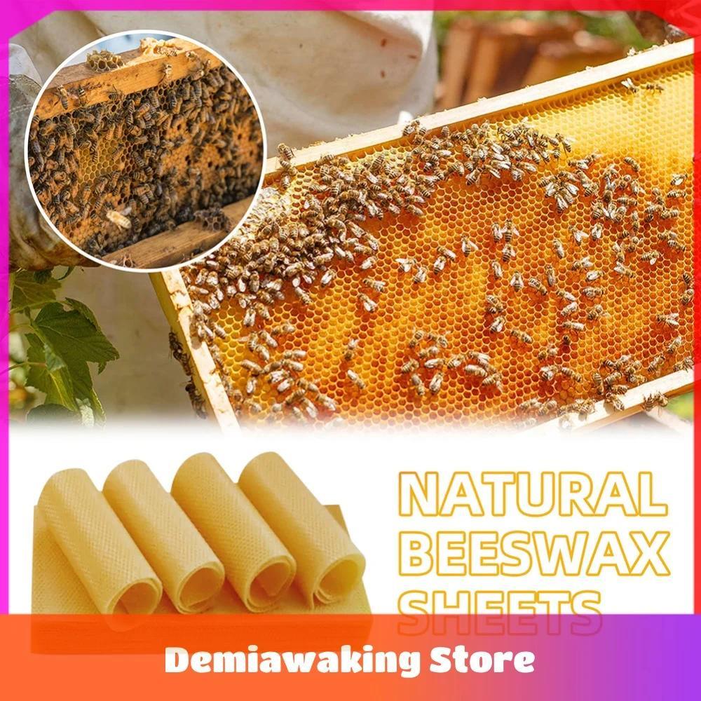 Natural Honeycomb Bee Wax Sheets Yellow Honeybee Nest Base Wax Flake Multi-Purpose Beekeeping Tool f