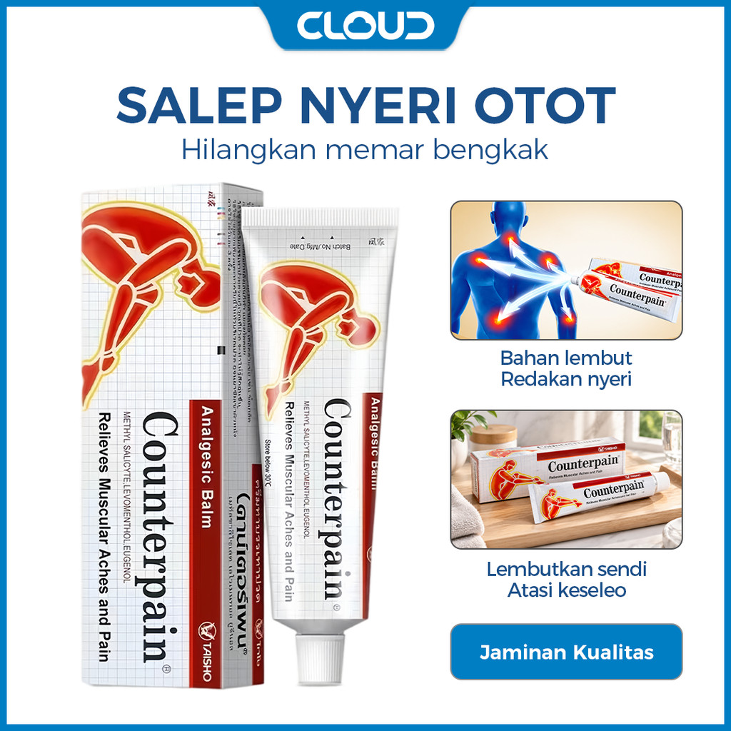 ORI EXP 2028 Counterpain Cream 120Gr Pereda Nyeri Otot & Sendi dibuat di/Obat Pereda Nyeri Otot