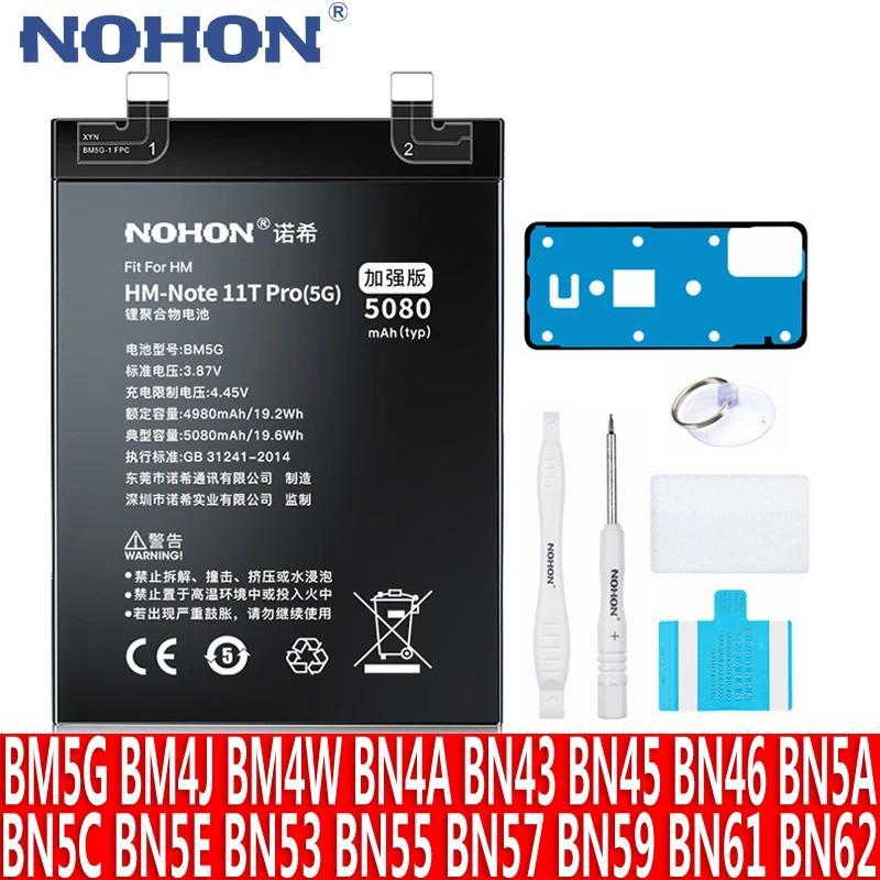 NOHON BM5G BM4J BN55 BN57 BN4A Battery For Xiaomi POCO X3 NFC Pro X4 M3 M4 Redmi Note 11T Pro 9S 9 8
