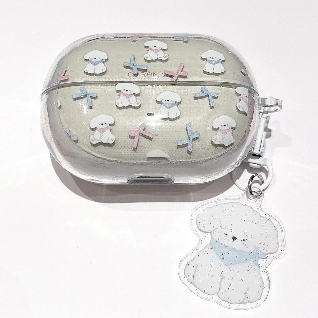 Cute White Heart Print Transparent TPU Earphone Case For Rose Technics Liuli MK2 Sanag S6S S7S Sony 
