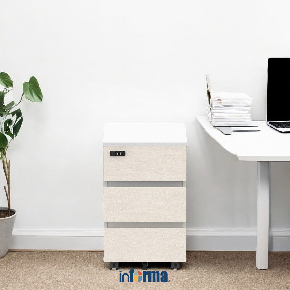 Informa Sieben Laci Kantor 3 Tingkat Office Drawer Cabinet File Storage Kabinet Berkas Filing Drawer