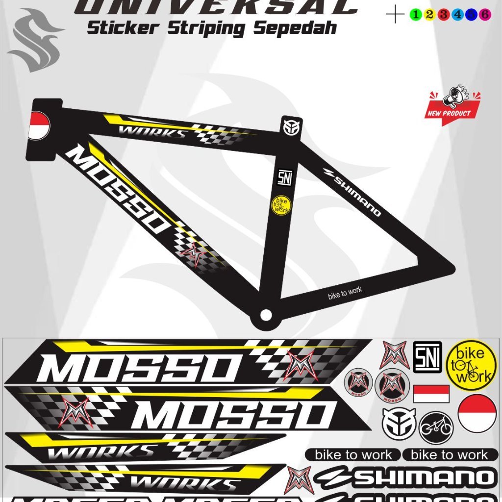 STIKER BMX ADVENTURE STIKER UNIVERSAL MOTOR SEPEDAH MOSSO VARIASI / STIKER STRIPING SEPEDA STIKER BM