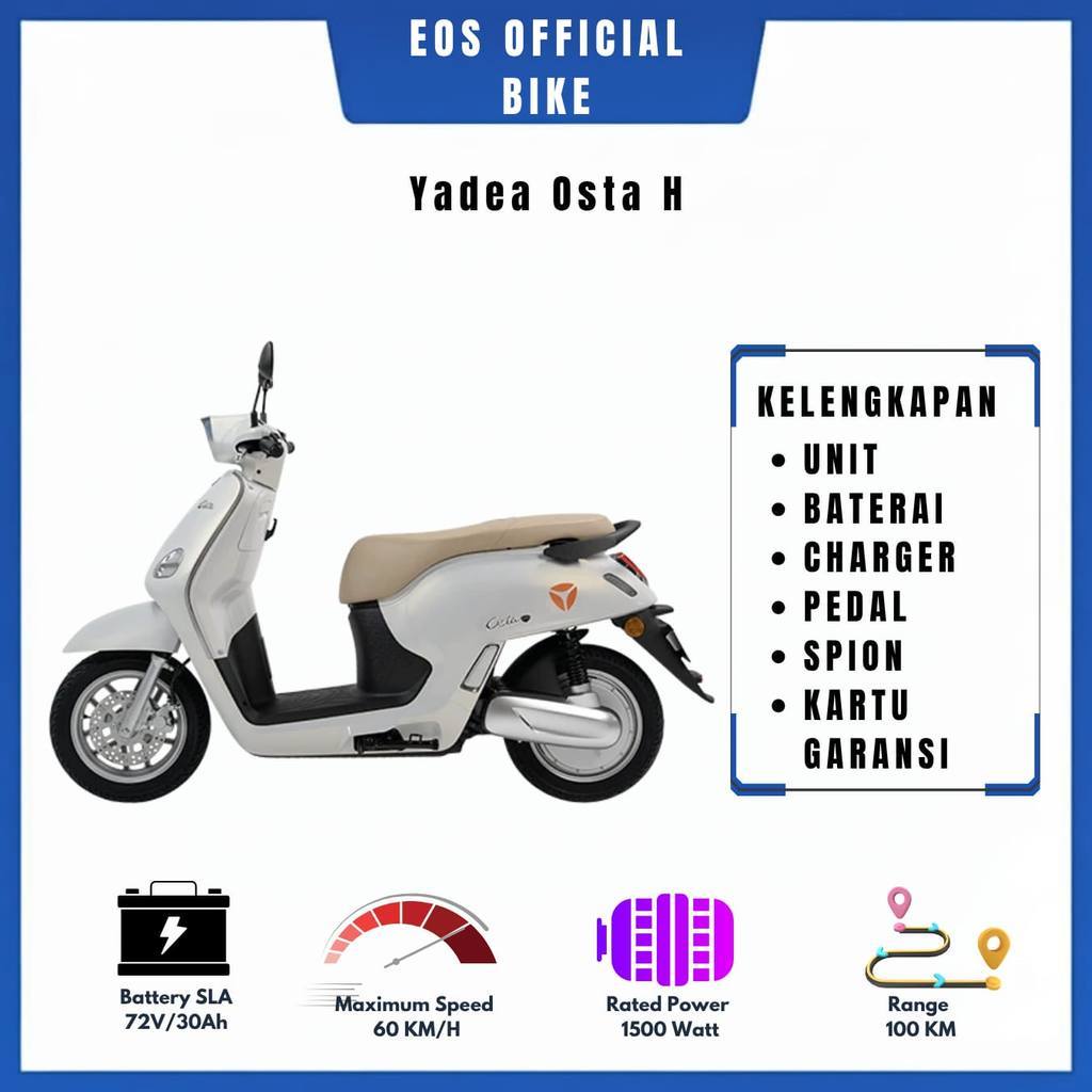 MOTOR LISTRIK YADEA OSTA H SUDAH DENGAN FAKTUR