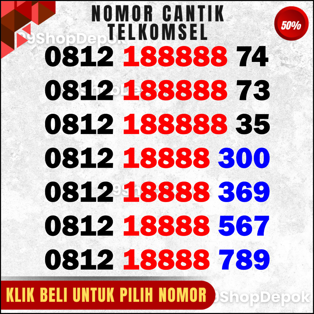 Nomor Cantik Telkomsel 88888 Nomor Cantik Simpati 88888 4g 5g - No Cantik Simpati 188888 789 369 #1