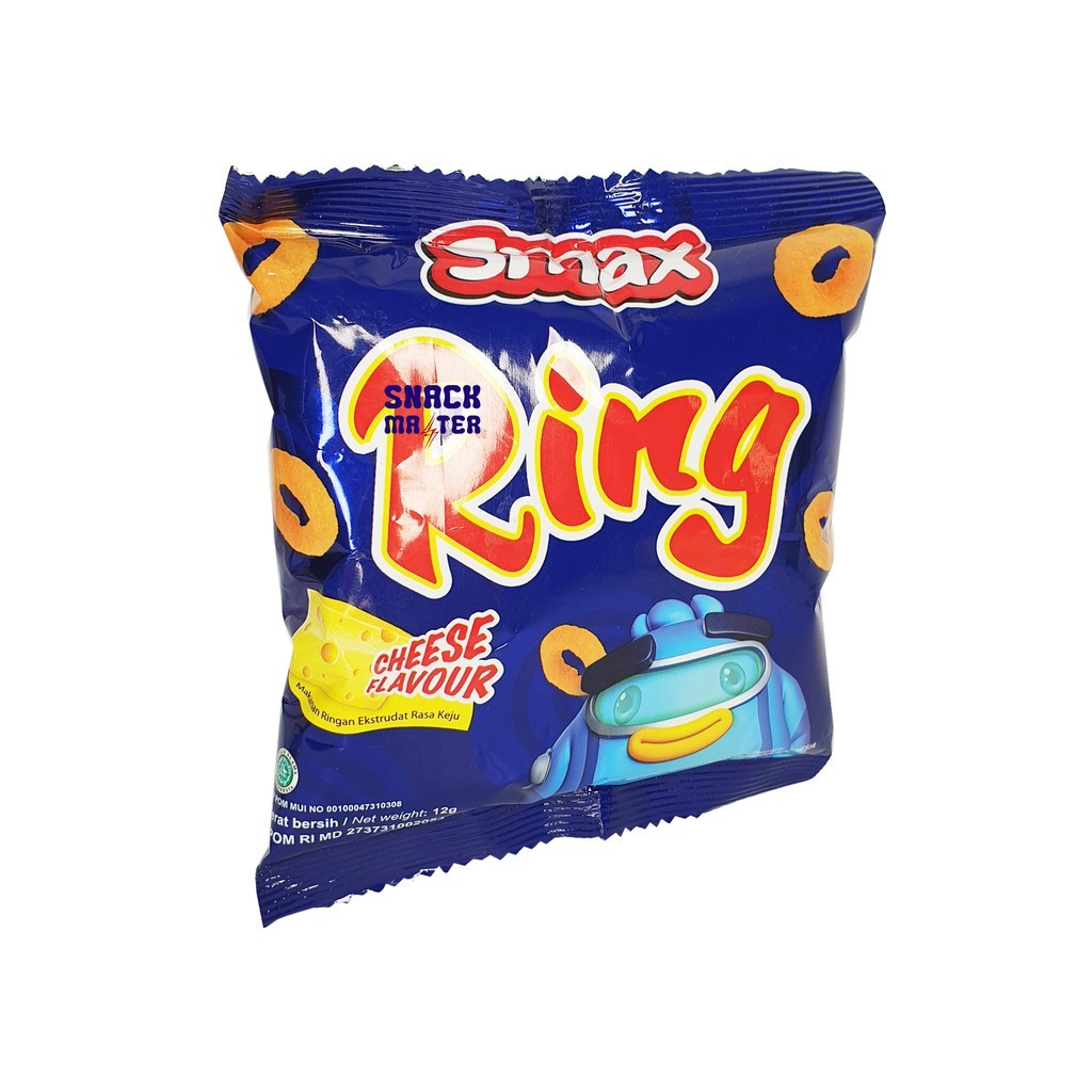 Smax RENCENG Ring Snack Keju Chiki Keju - Netto 12 gram x 10 bks