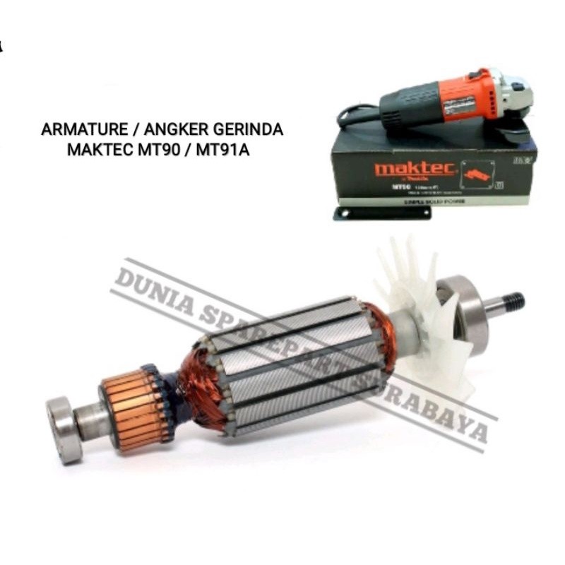 Armature Mesin Gerinda Maktec MT90 / MT91A / Angker Dinamo Mesin Gerinda Maktec MT 90 / MT 91 A