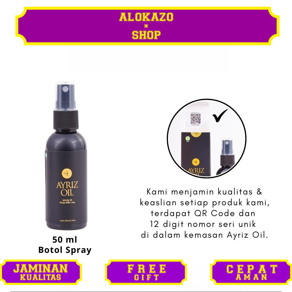 AYRIZ OIL TRAVEL SIZE 50ML MINYAK TERAPI HERBAL MINYAK TERAPI