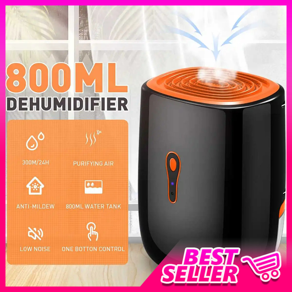 YANGZI Dehumidifier 2in1 Moisture Absorber Portable Low Noise 800ml - VS-DH07
